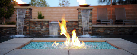fireglass for outdoor gas fire pit burner ring