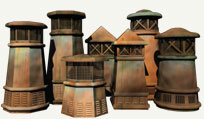 Jack Arnold European Copper Chimney Pots