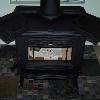 Pacific Energy Alderlea T4 wood stove with warming shelves extended, ready to cook 